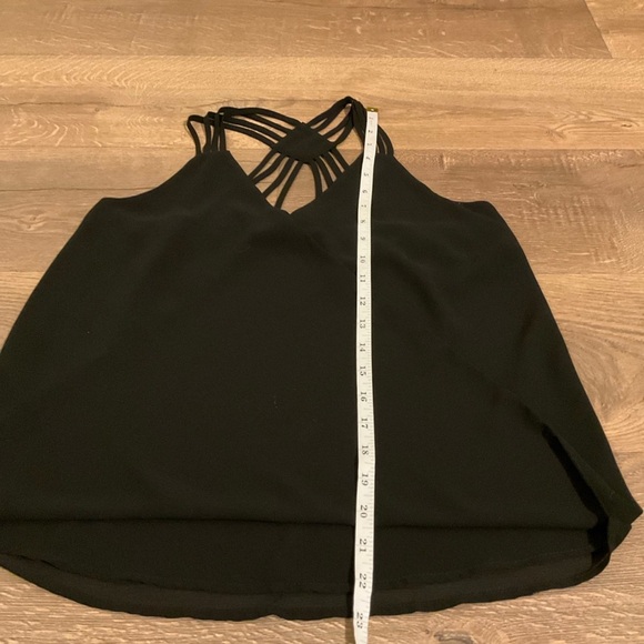 Women’s Califonnia Vintage black chiffon Tank with strappy back, S - Picture 5 of 5